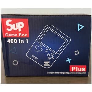 Sup Game Box 400 in 1 Plus Black Handheld Console Gamepad Rechargeable TV Outpt